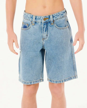 Rip Curl Boys Hyped Up Denim Walkshort - Washed Blue